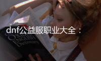 dnf公益服职业大全：最佳选择指南